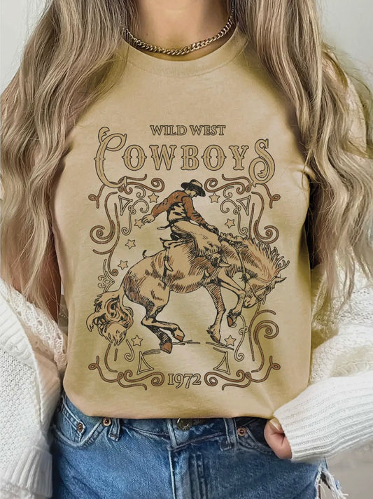 Wild West cowboy graphic tee