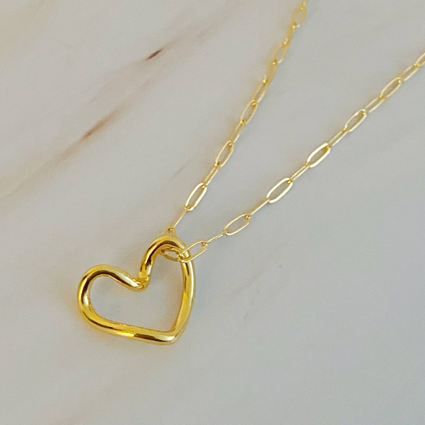 Heart and chain necklace